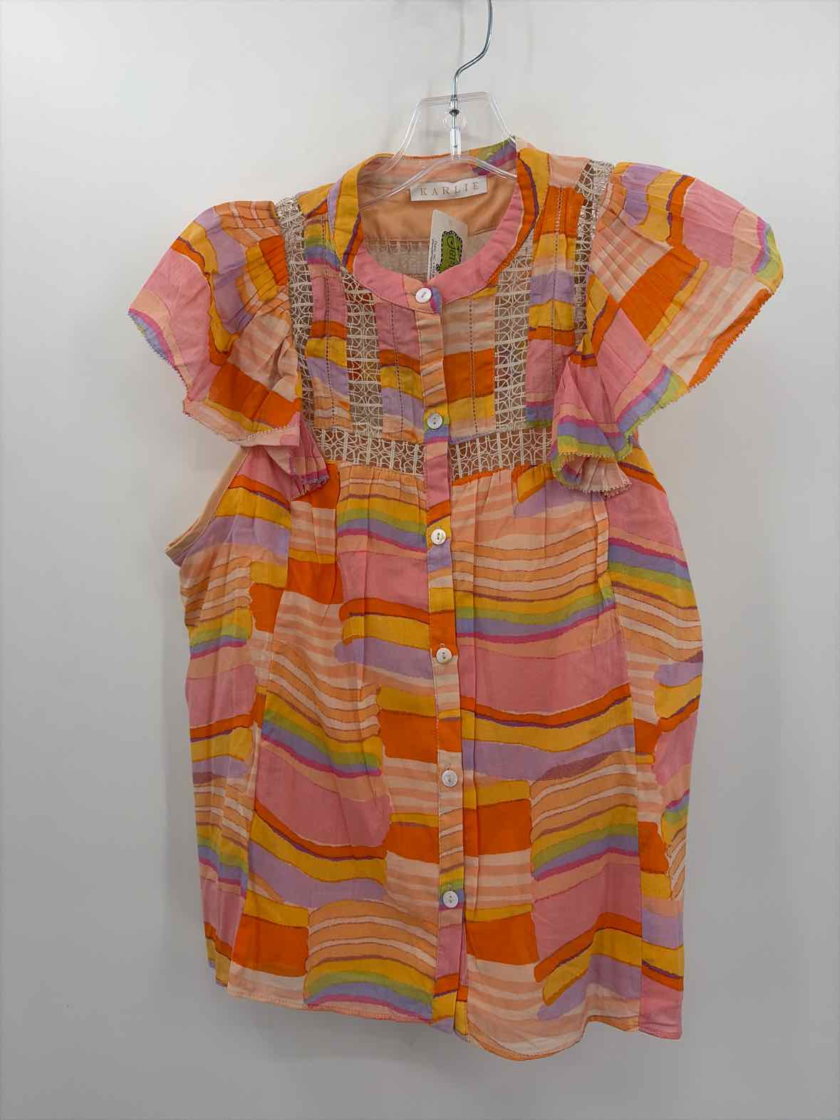 Karlie Orange Size Medium Blouse | True Fashionistas.