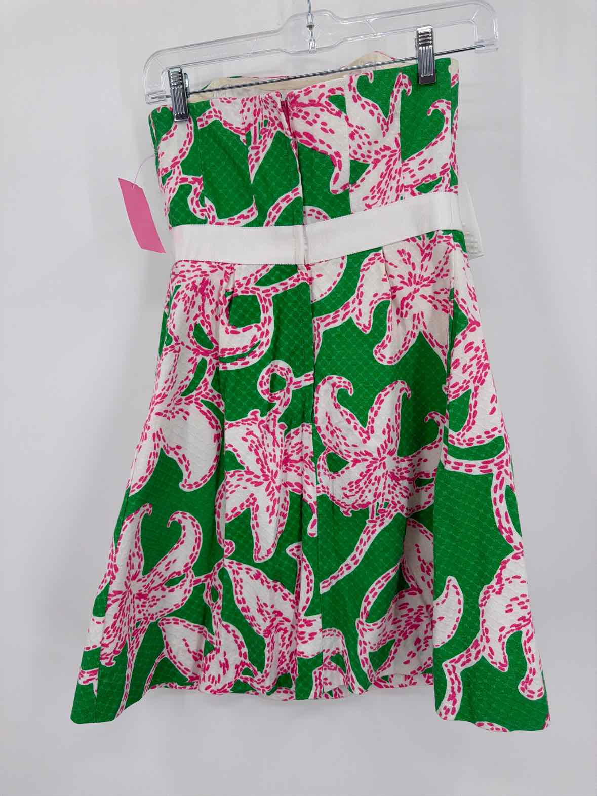 Pre-Owned Lilly Pulitzer Green Size 00 Short Strapless Dress | True Fashionistas.
