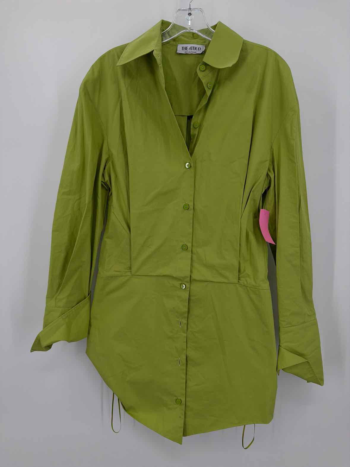 Pre-Owned The attico Green Size 42/8 Short Long Sleeve Dress | True Fashionistas.
