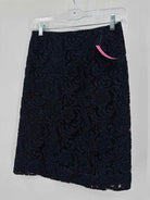 Pre-Owned Prada Navy Size 38 Lace Pencil Skirt | True Fashionistas.