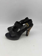 Pre-Owned Yves Saint Laurent Black Size 37.5 Strappy Heels | True Fashionistas.
