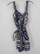 Pre-Owned Farm Rio Blue Size Small Sleeveless Romper | True Fashionistas.