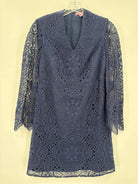 Pre-Owned Lilly Pulitzer Navy Size 00 Lace Short Long Sleeve Dress | True Fashionistas.