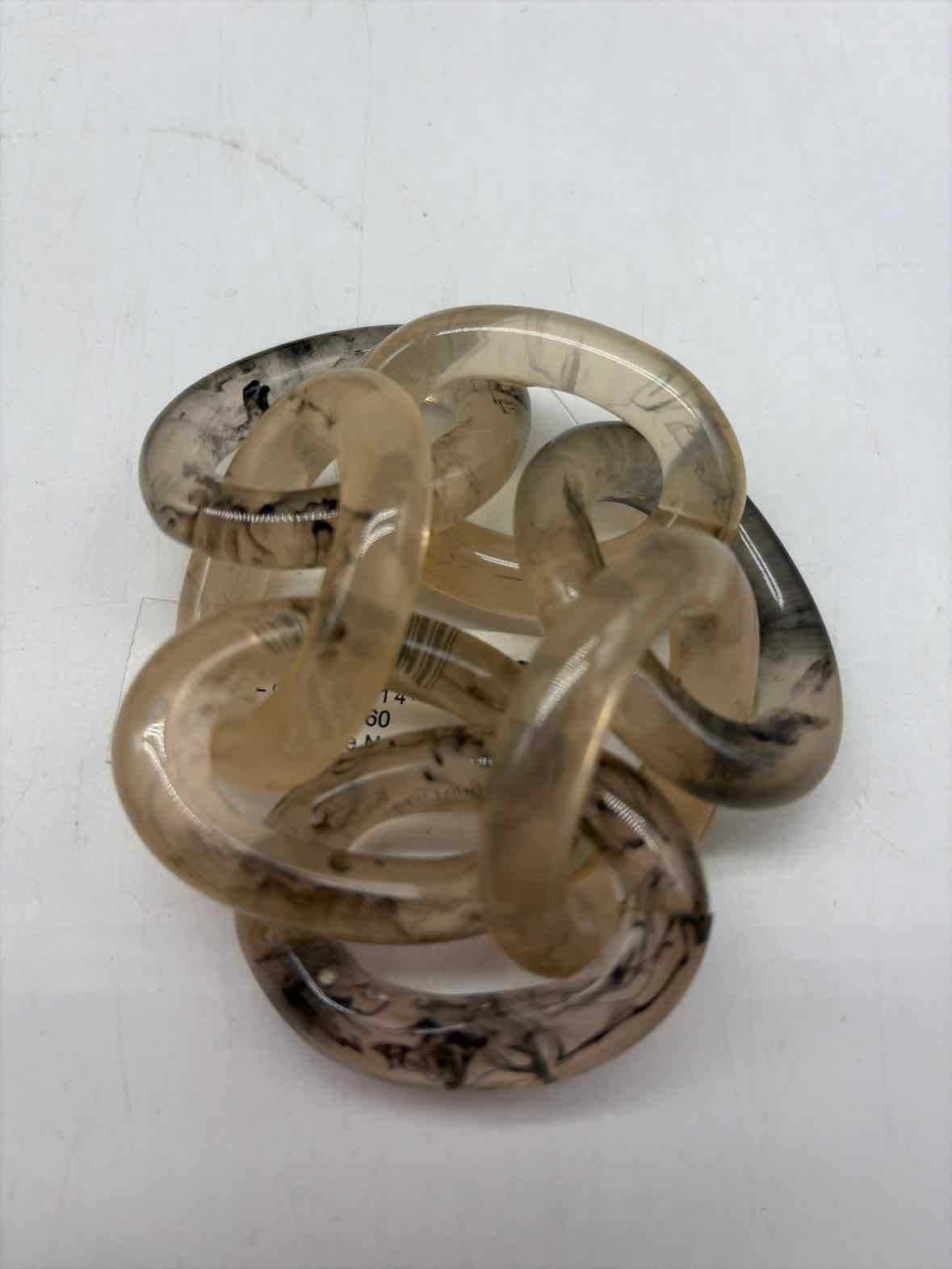 Set Of 4 Bodrum Beige And Black Chain Link Napkin Rings | True Fashionistas.