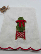 White Christmas Topiary Towel | True Fashionistas.