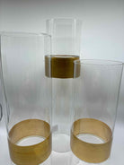 Gold Glass 3 Candle Holder | True Fashionistas.