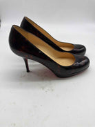 Pre-Owned Christian Louboutin Brown Size 5.5 Patent Leather Pump Heels | True Fashionistas.