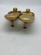 Pre-Owned Larroude Gold Size 7.5 Mule Heels | True Fashionistas.