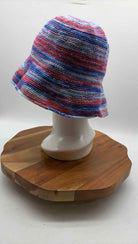 Soraya Hennessy Blue Knit Bucket Hats | True Fashionistas.