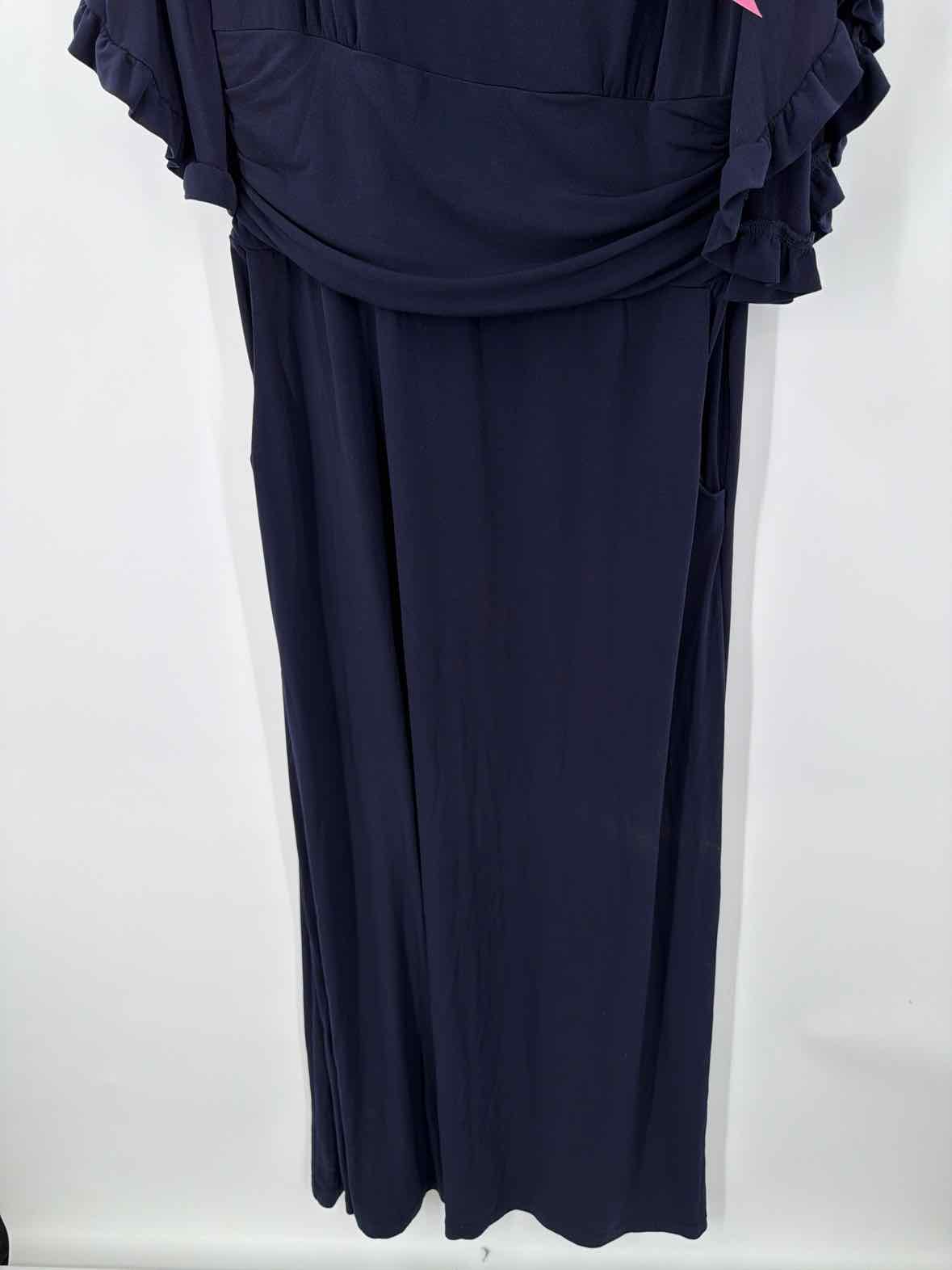 Pre-Owned Sara Campbell Navy Size Large Long Short Sleeve Dress | True Fashionistas.