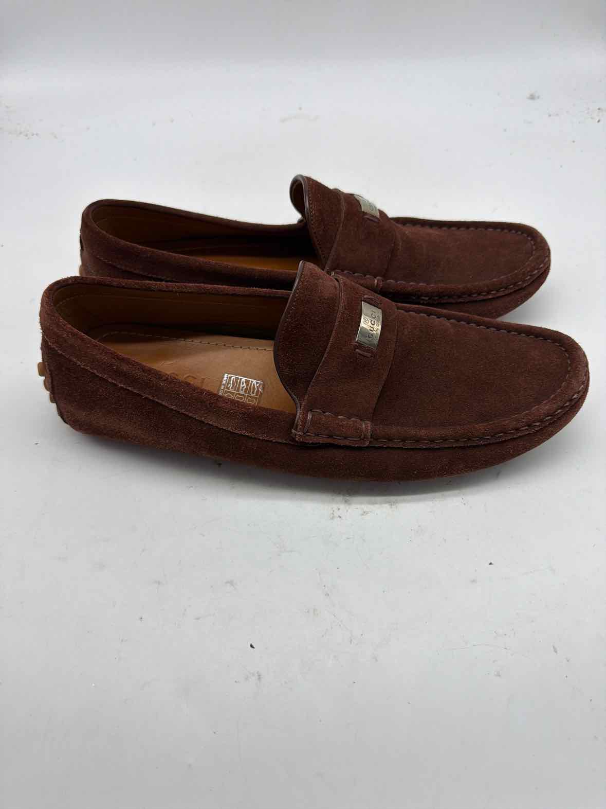 Pre-Owned Gucci Brown 8 drivers Men's Slip On | True Fashionistas.