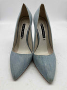 Pre-Owned Alice + Olivia Blue Size 8.5 Denim Pump Heels | True Fashionistas.