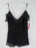 Pre-Owned Papell Black Size Large Beaded Tank Top | True Fashionistas.