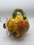 Yellow Ceramic Fall Pumkin | True Fashionistas.