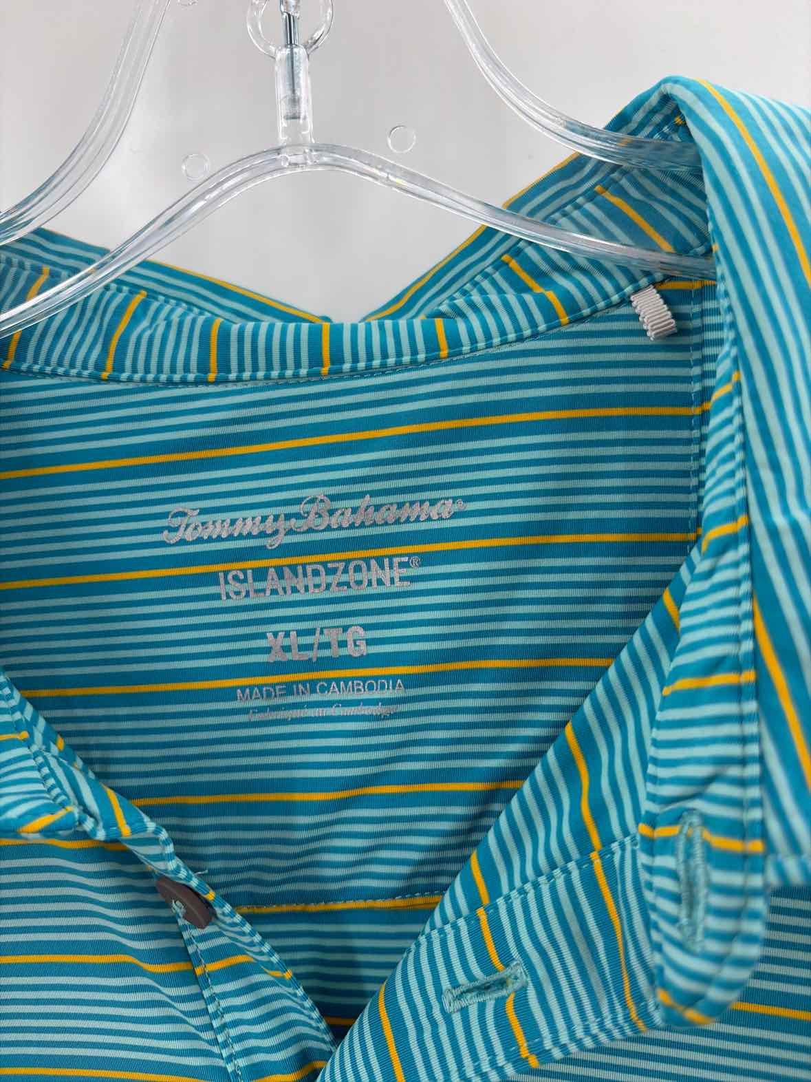 Tommy Bahama Blue Stripe Size XL Men's Polo Shirt | True Fashionistas.