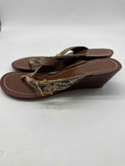 Pre-Owned Tory Burch Tan Size 8.5 Wedge Heels | True Fashionistas.