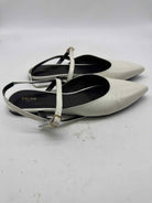 Pre-Owned Celine White Size 9 Slingback Flats | True Fashionistas.
