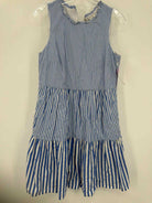 Pre-Owned J Crew Blue Size 4 Stripe Short Sleeveless Dress | True Fashionistas.