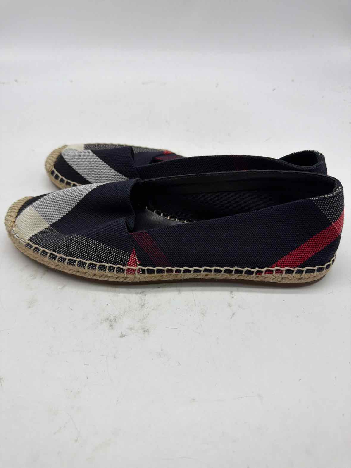 Pre-Owned Burberry Navy Size 7.5 Espadrille Flats | True Fashionistas.
