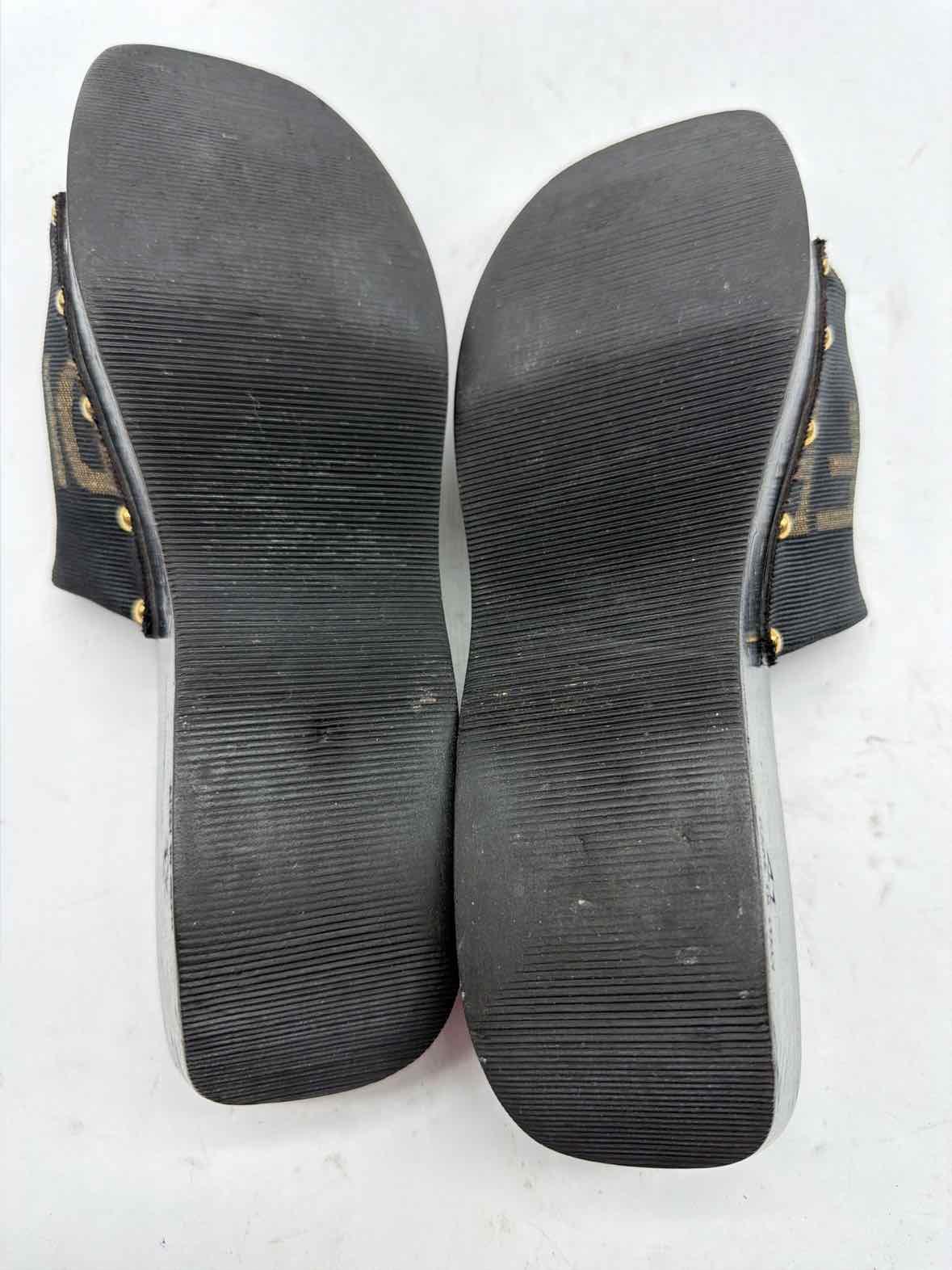 Pre-Owned Fendi Black Size 11 Wood Mule Sandals | True Fashionistas.