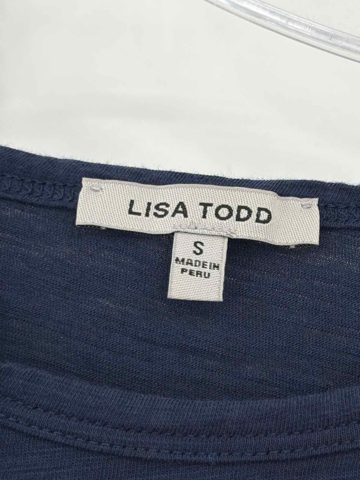 Pre-Owned Lisa Todd Navy Size Small Long Short Sleeve Dress | True Fashionistas.