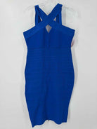 Pre-Owned Shinestar Blue Size Large Short Sleeveless Dress | True Fashionistas.
