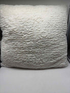 White Fabric Faux Fur Pillow | True Fashionistas.
