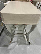 Bernhardt Gray Wood  1 Drawer Nightstand | True Fashionistas.