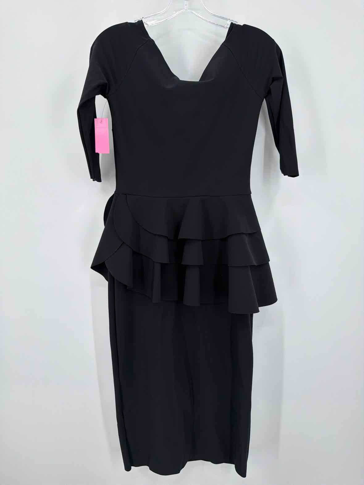 Pre-Owned Chiara Boni Black Size 8 Midi Long Sleeve Dress | True Fashionistas.