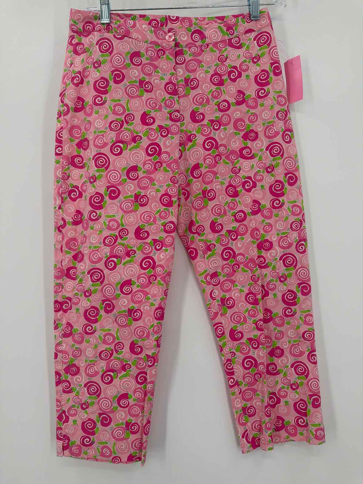 Pre-Owned Lilly Pulitzer Pink Size 2 Vintage Printed Pants | True Fashionistas.