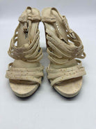 Pre-Owned Chanel Ivory Size 38 Strappy Heels | True Fashionistas.