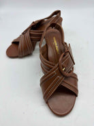 Pre-Owned Marion Parke Tan Size 6.5 Strappy Heels | True Fashionistas.
