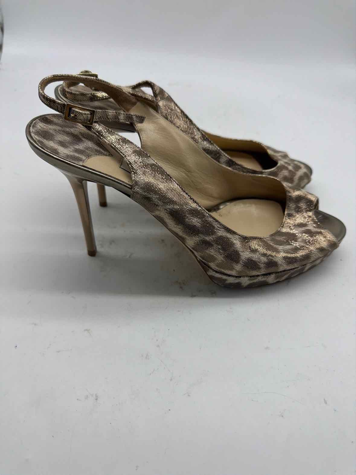 Pre-Owned Jimmy Choo Tan Size 39 Slingback Heels | True Fashionistas.