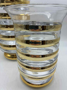 Set Of 2 Gold & Clear Glass Vases | True Fashionistas.