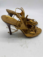 Pre-Owned Gucci Gold Size 6 Strappy Heels | True Fashionistas.