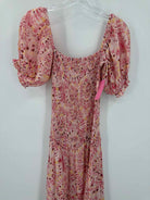 Pre-Owned Misa Pink Size Small Long Short Sleeve Dress | True Fashionistas.