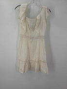 Pre-Owned Alice + Olivia White Size 4 Eyelet Short Sleeveless Dress | True Fashionistas.