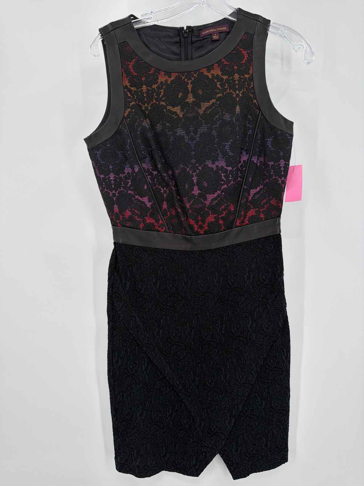 Pre-Owned Marchesa Voyage Black Size 6 Short Sleeveless Dress | True Fashionistas.