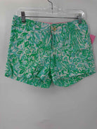 Pre-Owned Lilly Pulitzer Green Size 00 Callahan Printed Shorts | True Fashionistas.