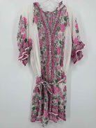 Pre-Owned Juliet Dunn White Size 2 Short Short Sleeve Dress | True Fashionistas.