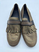 Pre-Owned Brunello Cucinelli Gold Size 37.5 Slip On Flats | True Fashionistas.