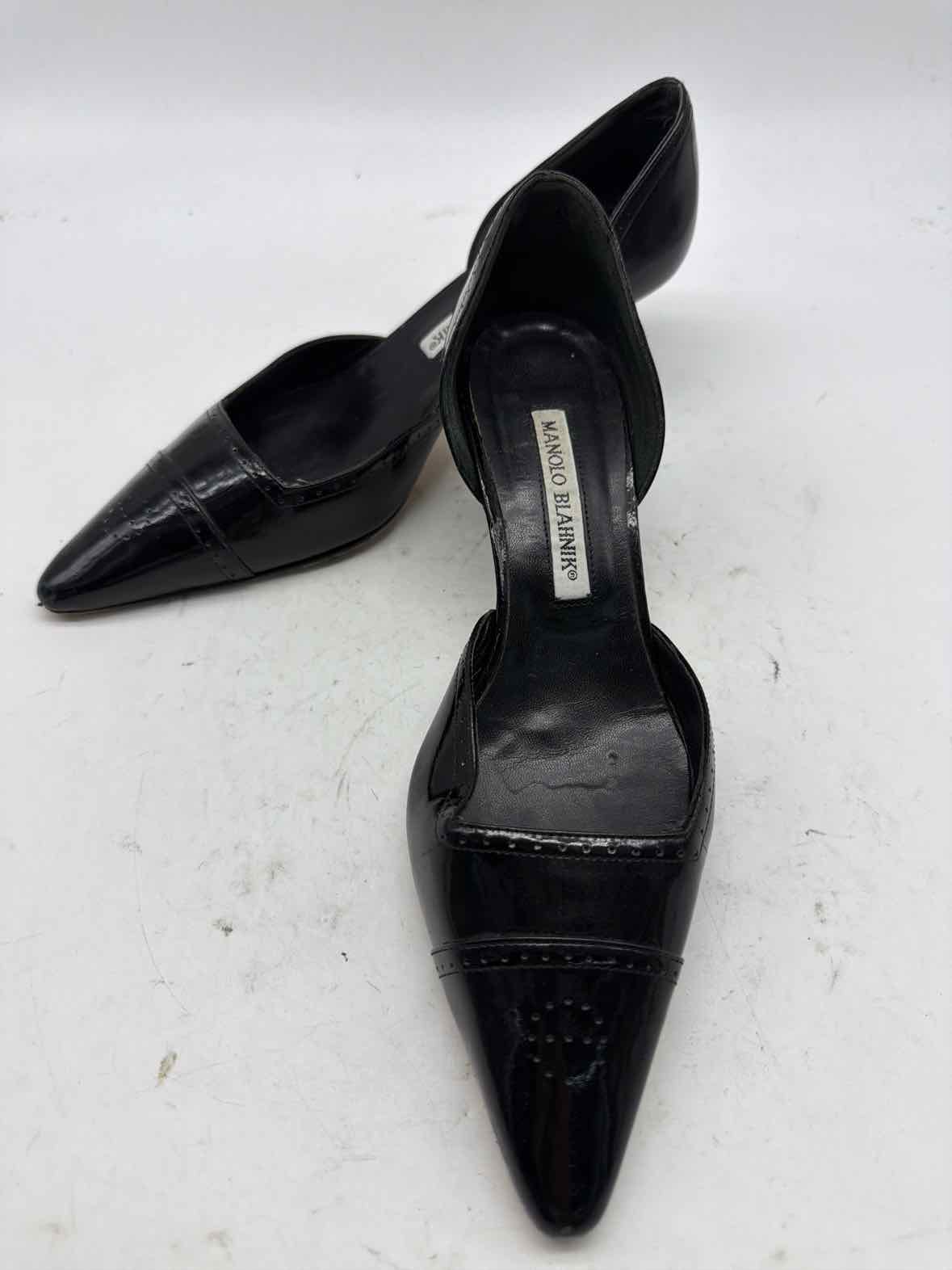 Pre-Owned Manolo Blahnik Black Size 9 D'orsay Heels | True Fashionistas.