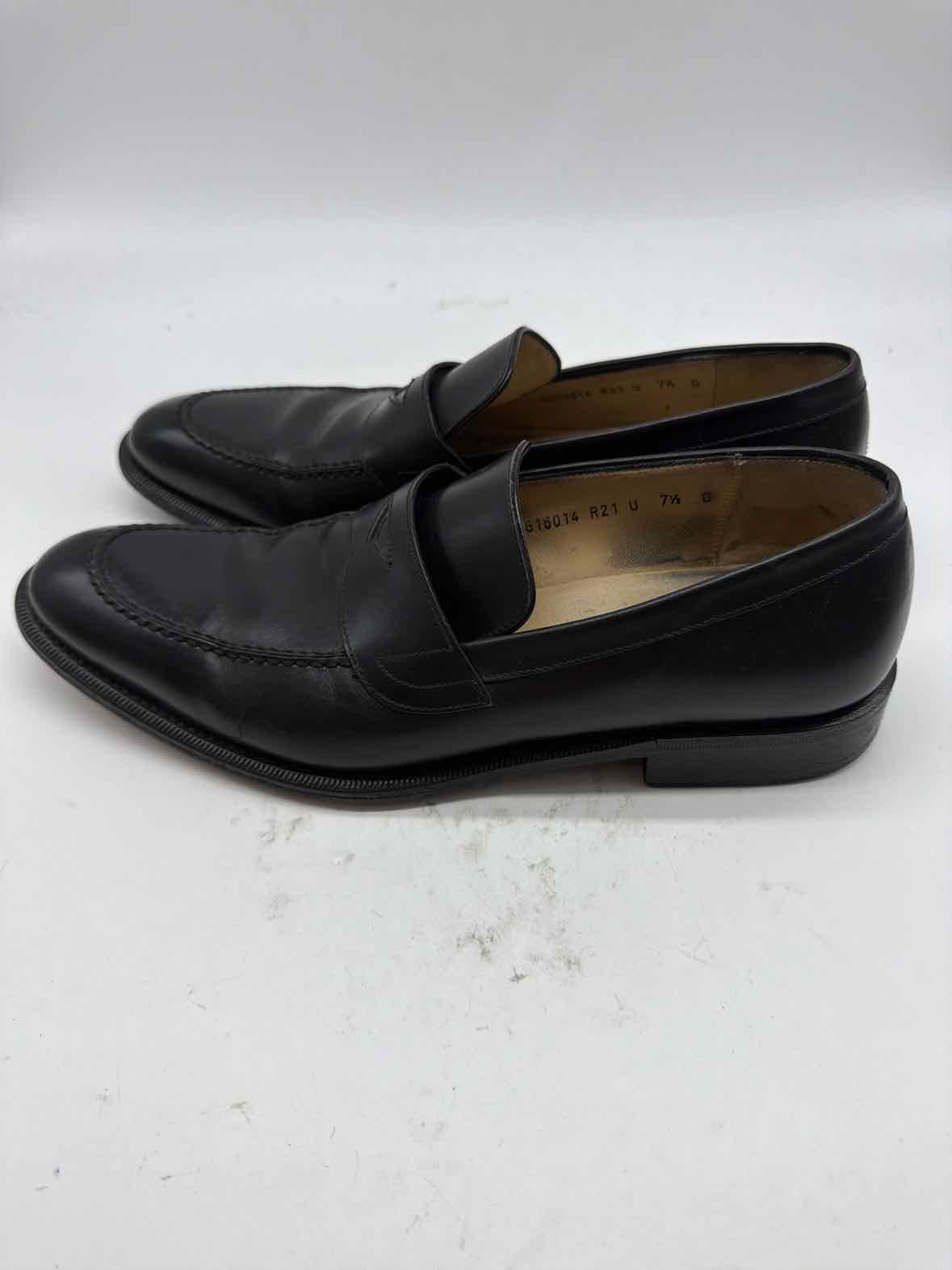 Pre-Owned Salvatore Ferragamo Black 7 Slip On Men's Dress Shoes | True Fashionistas.