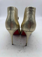 Pre-Owned Christian Louboutin Gold Size 6.5 Ankle Boot Boots | True Fashionistas.
