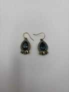 KR Designs Gold Rhinestone Pierced Drop Earrings | True Fashionistas.