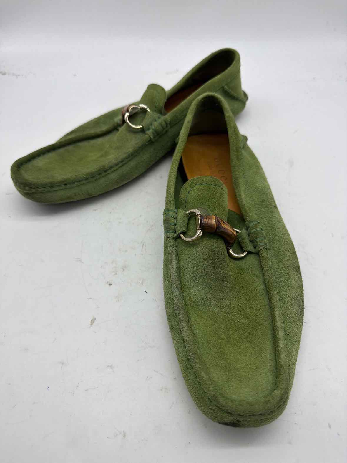 Pre-Owned Gucci Green 9.5 drivers Men's Slip On | True Fashionistas.