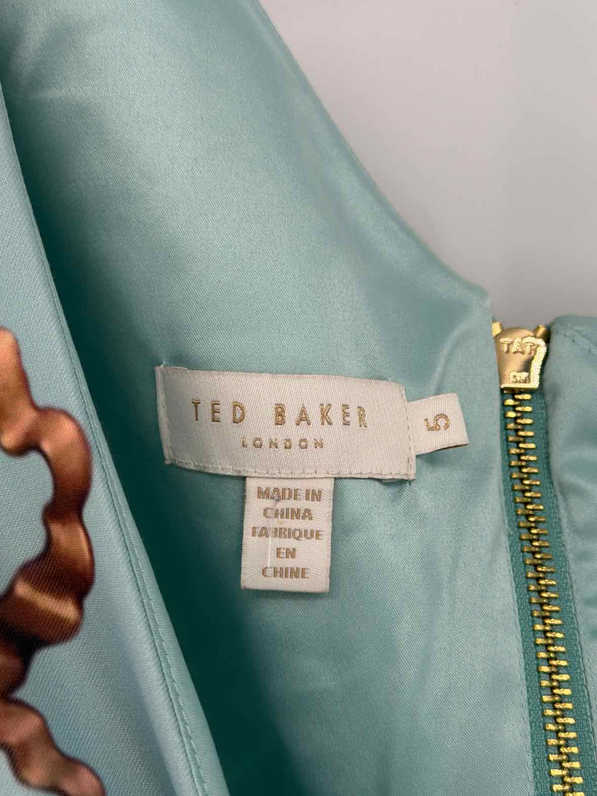 Pre-Owned Ted Baker Blue Size 5/12 Short Sleeveless Dress | True Fashionistas.