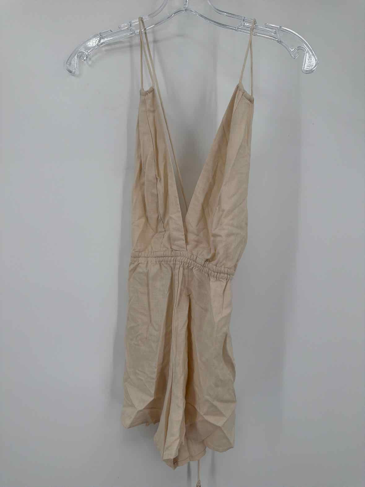 Pre-Owned Indah Tan Size XS Sleeveless Romper | True Fashionistas.