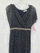 Pre-Owned Mac Duggal Navy Size 6 Beaded Long Evening Gown | True Fashionistas.