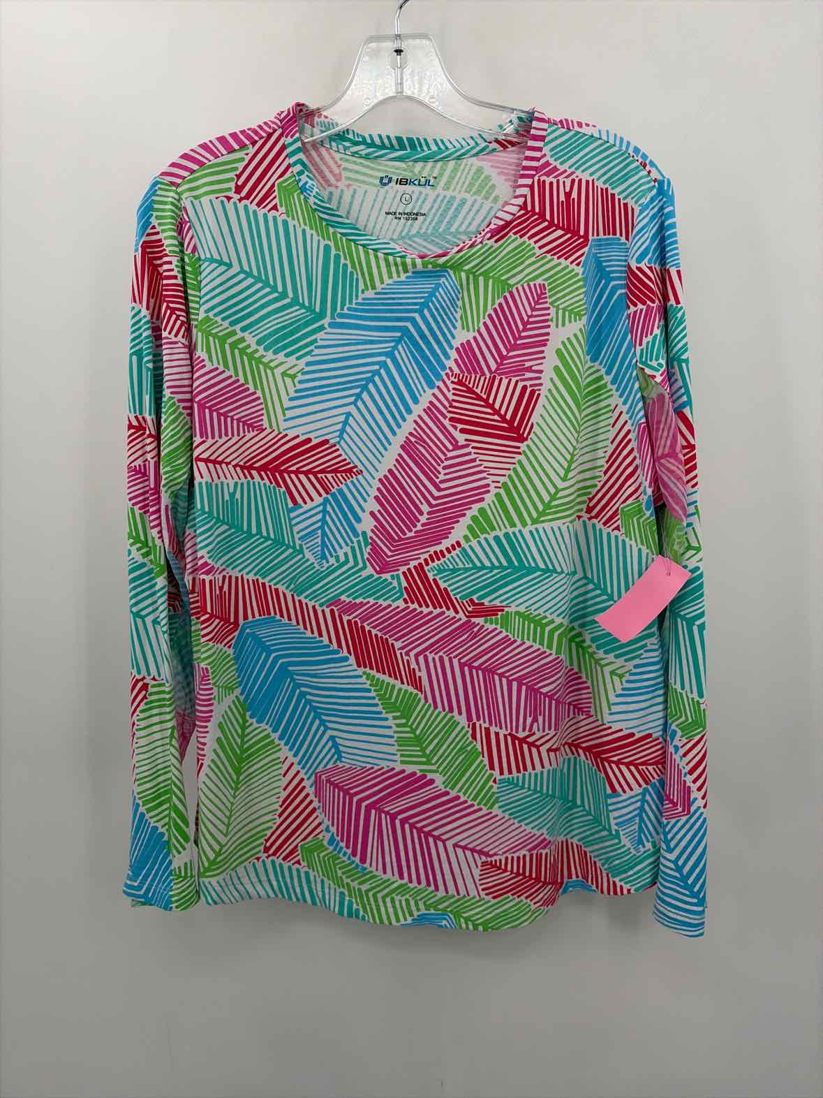 Ibkul Blue Size Large Athletic Long Sleeve | True Fashionistas.